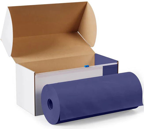 Navy - 54in x 100ft Boxed Plastic Table Roll