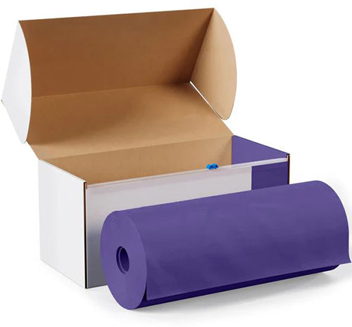 Purple  - 54in x 100ft Boxed Plastic Table Roll