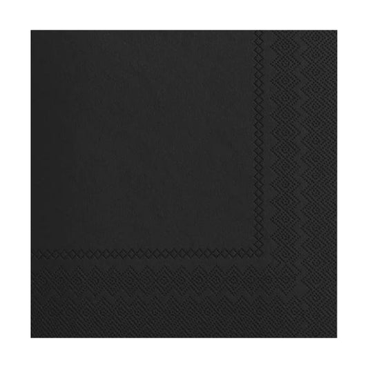 2-Ply Beverage Napkins Black 50ct