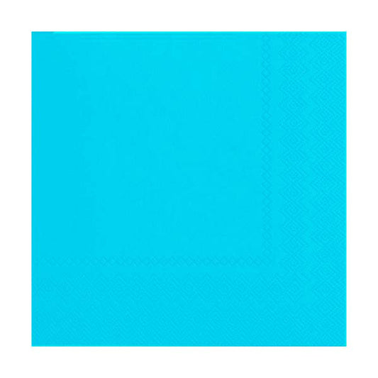 2-Ply Beverage Napkins Turquoise 50ct