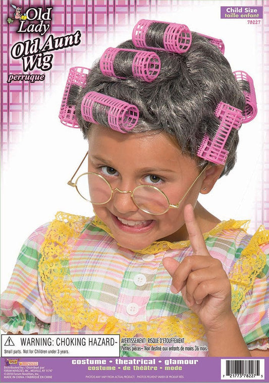 Aunt Gertie Old Lady Child Wig
