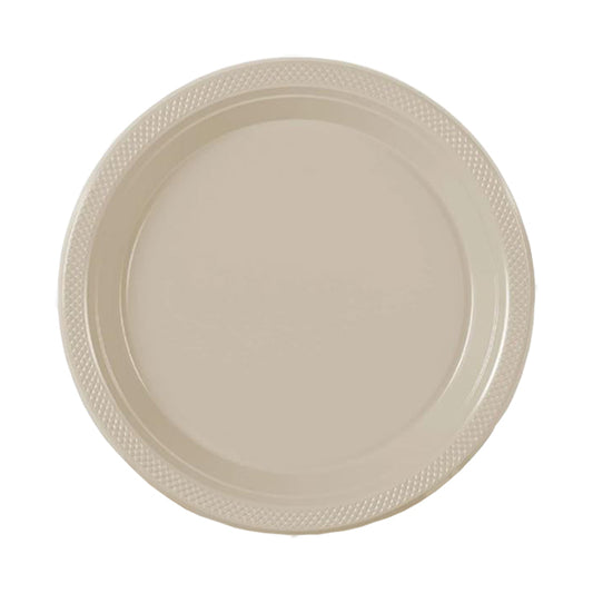 Ivory Big Party Pack 7in Round Lunch Plastic Plates 50ct