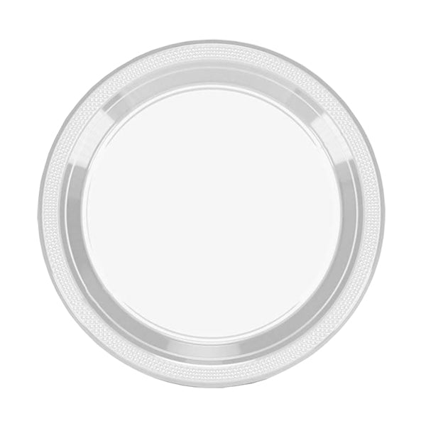 Clear Big Party Pack 7in Round Lunch Plastic Plates 50ct
