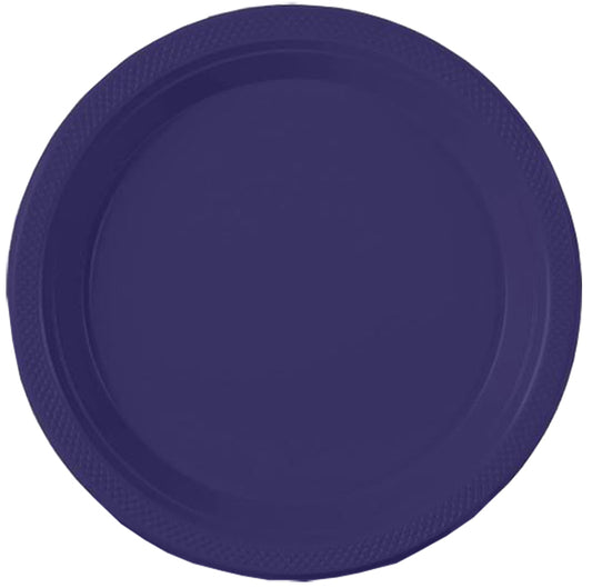 Navy Big Party Pack 9in Round Dinner Plastic Plates 50ct