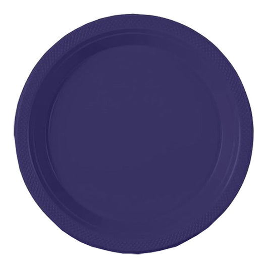 Navy Big Party Pack 9in Round Dinner Plastic Plates 50ct