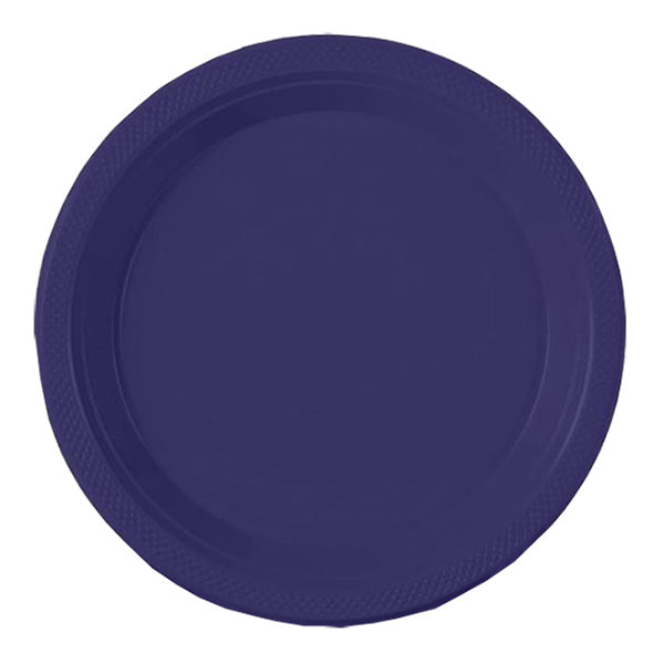 True Navy 9in Round Dinner Paper Plates 20ct