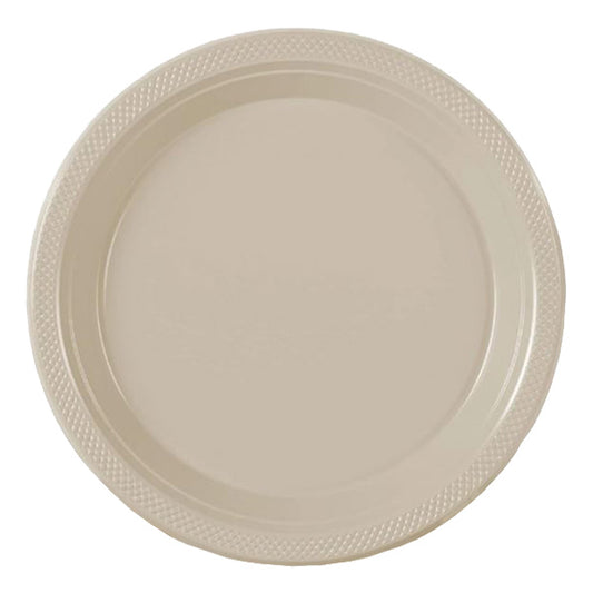 Ivory Big Party Pack 9in Round Dinner Plastic Plates 50ct