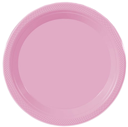 Pink Big Party Pack 9in Round Dinner Plastic Plates 50ct