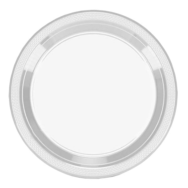 Clear Big Party Pack 9in Round Dinner Plastic Plates 50ct
