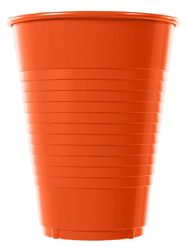 Orange 12oz Plastic Cups 50ct