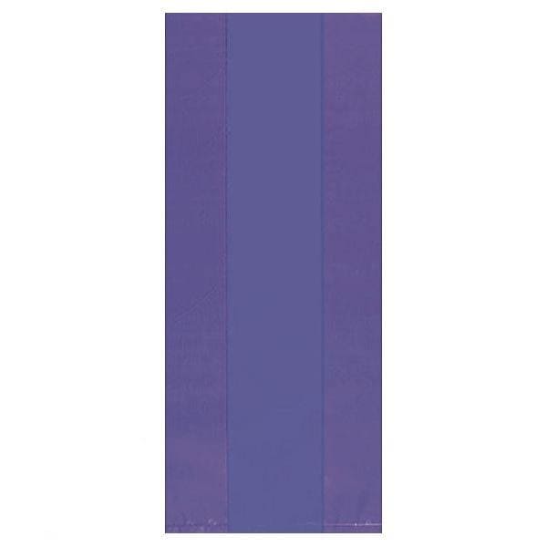 New Purple Large Cello Party Bags 25 Ct