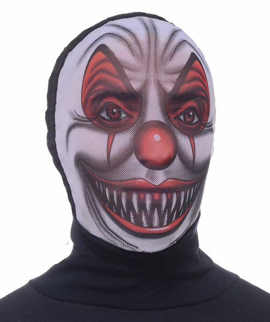Hooded Scary Clown Mask