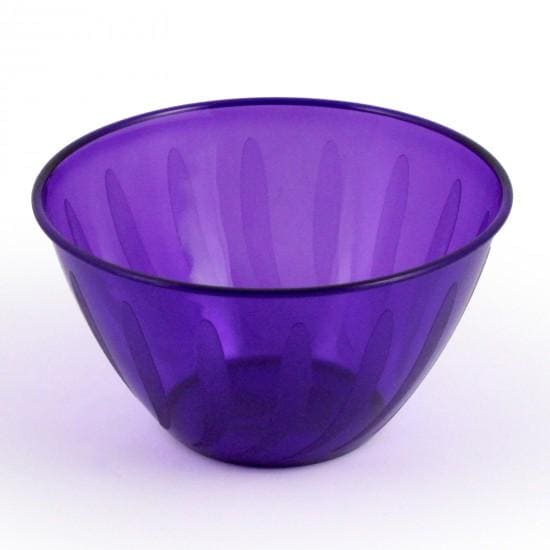 Small Purple Plastic Swirl Bowl 24oz