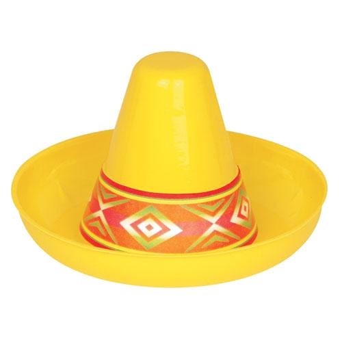Mini Mexican Yellow Plastic Sombrero