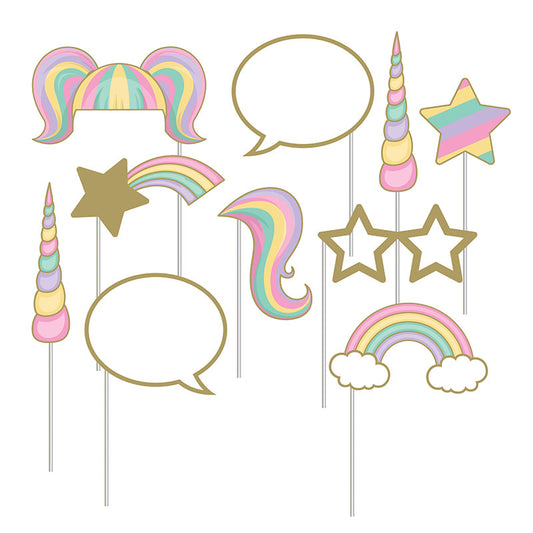 Unicorn Sparkle Photo Props 10 Ct