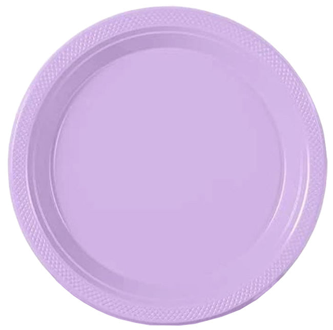 Lavender 10in Round Banquet Plastic Plates 20ct