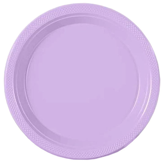 Lavender 10in Round Banquet Plastic Plates 20ct
