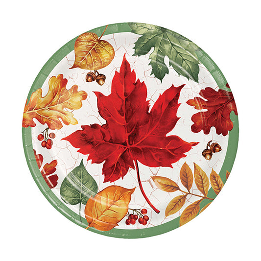Autumn Air 7in Round Luncheon Paper Plates 8ct