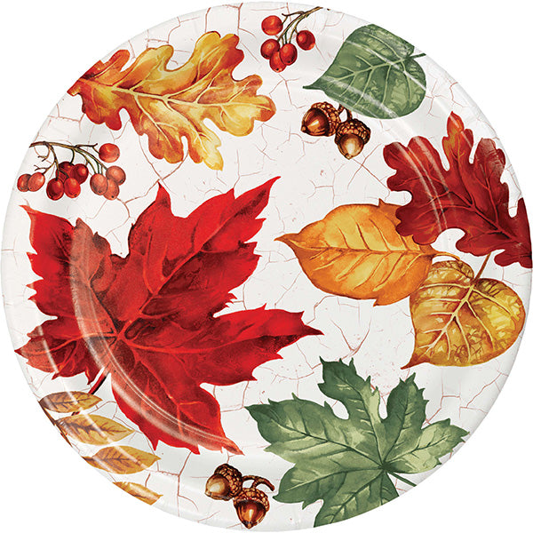 Autumn Air 9in Round Dinner Paper Plates 8ct