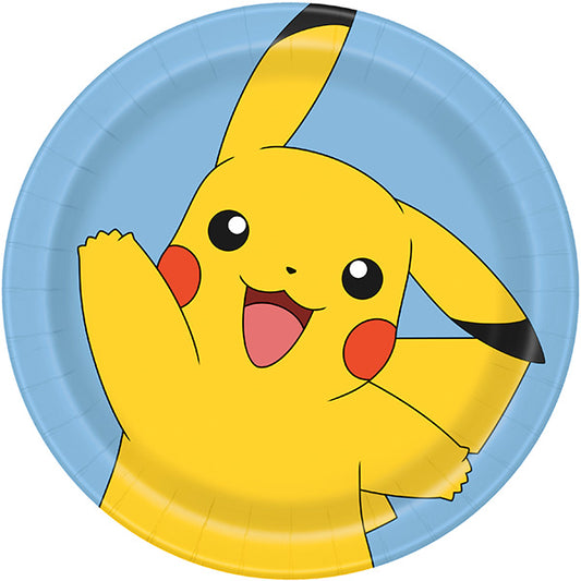Pokemon 9in Round Dinner Paper Plates 8ct