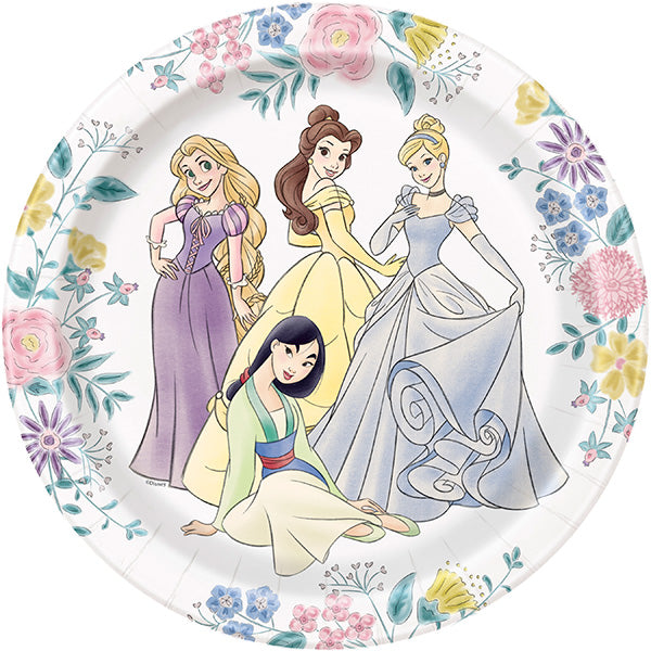 Disney Princess 9in Round Dinner Paper Plates 8ct