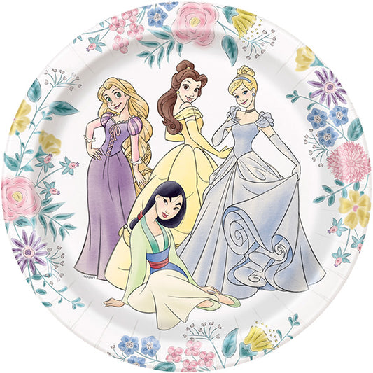 Disney Princess 9in Round Dinner Paper Plates 8ct