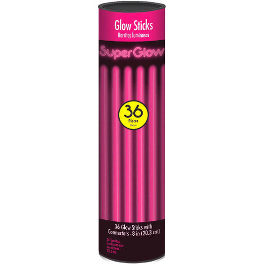 Glow Stick 8in Tube - Pink 36ct