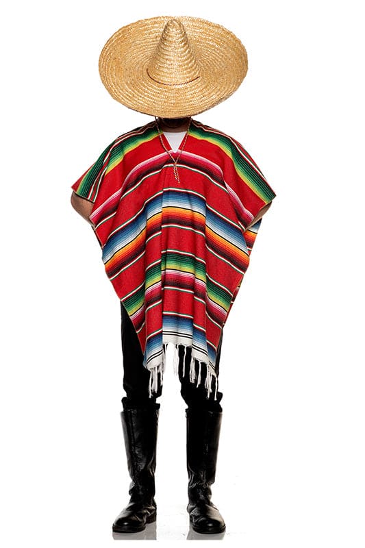 Serape Poncho and Hat Costume Kit