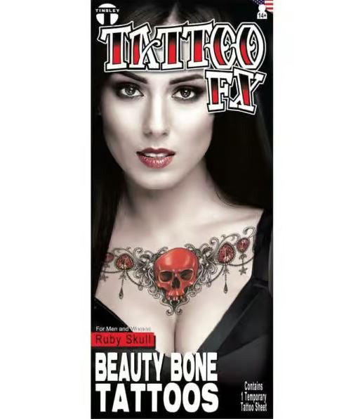 Red Ruby Beauty Bone Tattoo FX