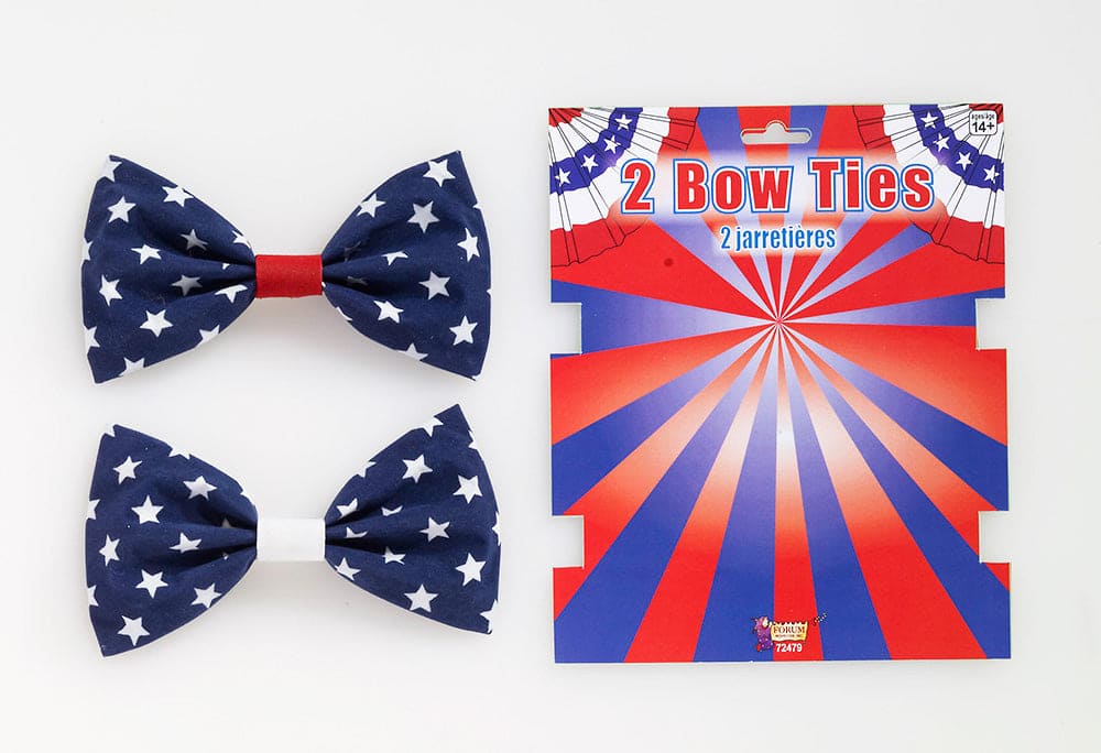 Patriotic Bow Ties 2ct