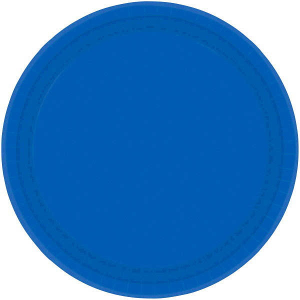 Bright Royal Blue 9in Round Dinner Paper Plates