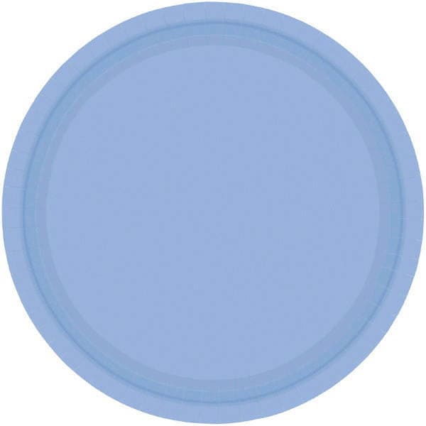 Pastel Blue 10.5in Round Banquet Paper Plates 20 Ct