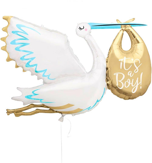 Stork It's a Boy 62in Metallic Balloon