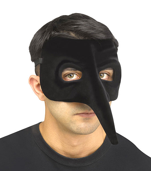Velvet Venetian Raven Adult Mask Black