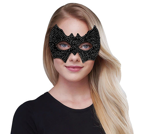 Diamond Black Bat Eye Mask