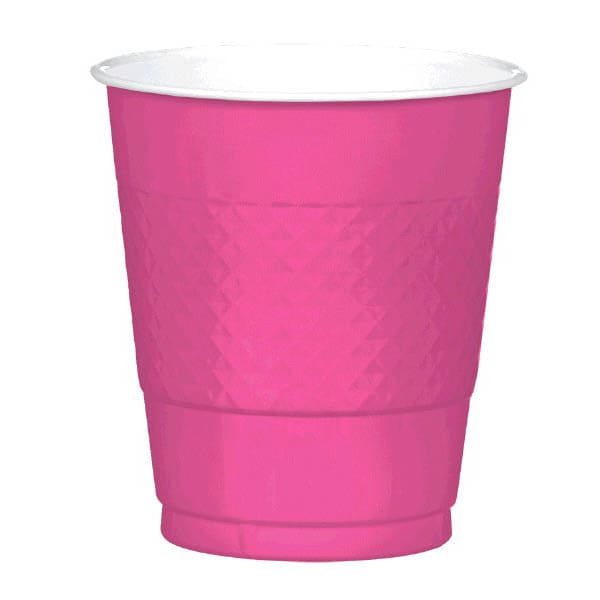 Bright Pink 12oz Plastic Cups 20 Ct