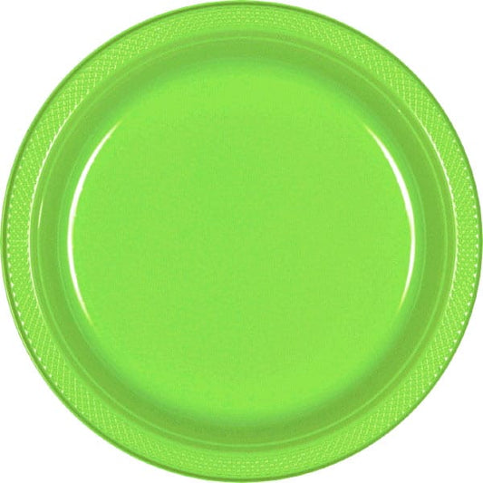 Kiwi 9in Round Dinner Plastic Plates 20 Ct