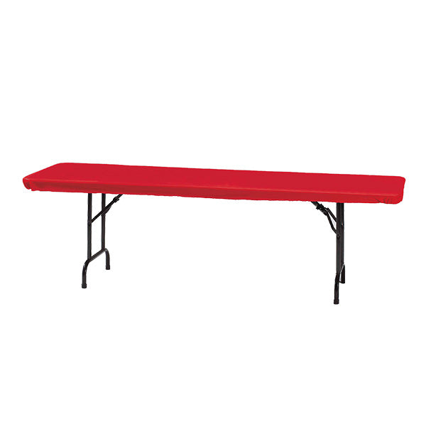 Real Red Stayput Plastic Table Cover 30 x 96in