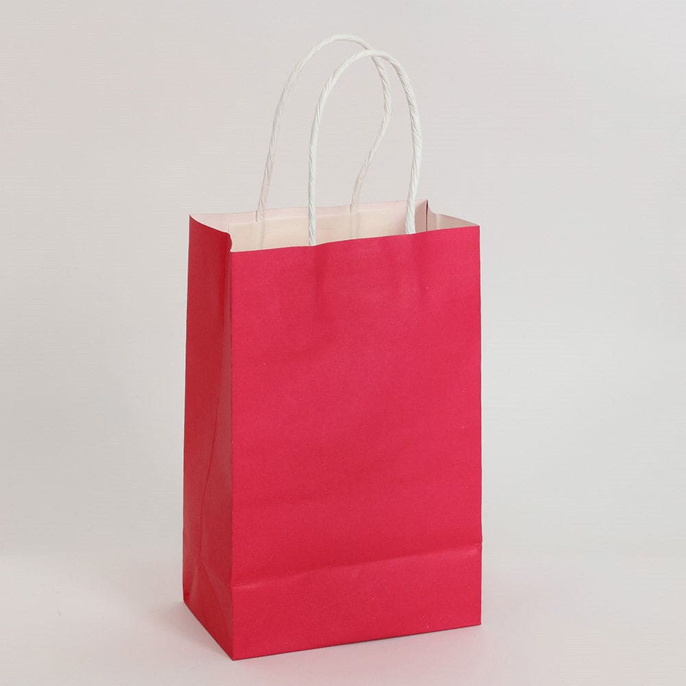 Paper Tote Bag Fuchsia 10ct