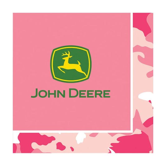 John Deere Pink Camouflage 3-ply Beverage Napkins