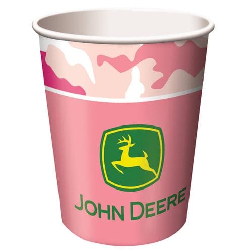 John Deere Pink Camouflage 9oz Paper Cups