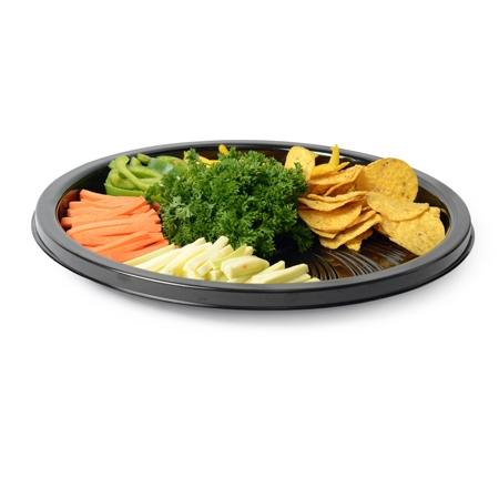 Majestic 16in Round Black ServingTray