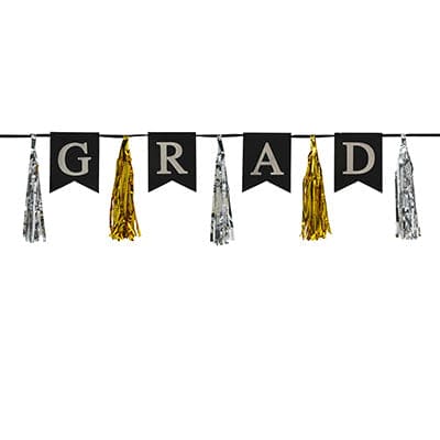 Grad Tassel Streamer Banner