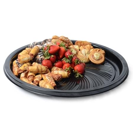 Majestic 18in Round Black ServingTray