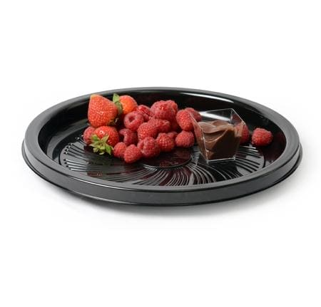 Majestic 12in Round Black ServingTray