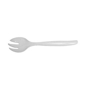 White Plastic Serving Fork 8in