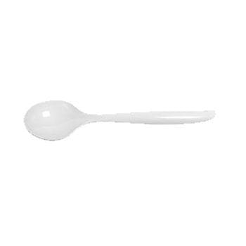 White Plastic Serving Spoon 8in