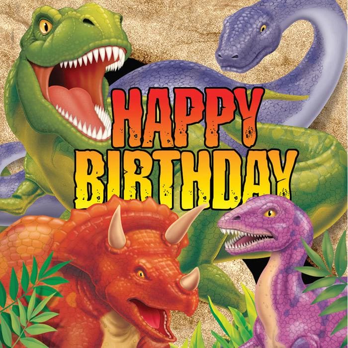 Dino Blast Happy Birthday Luncheon Napkins 16ct