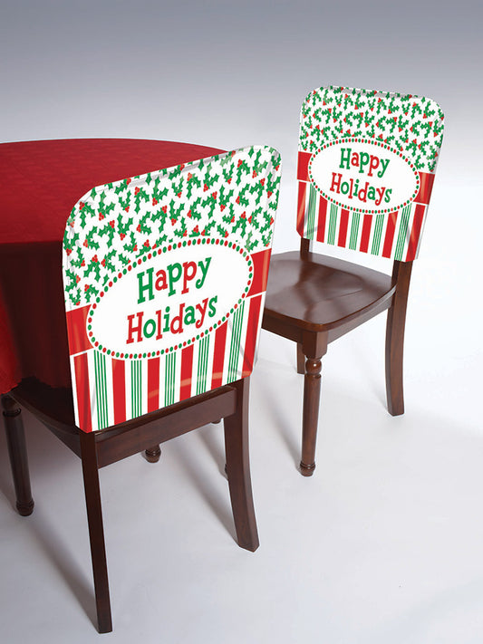 Happy Holidays Chair Cover