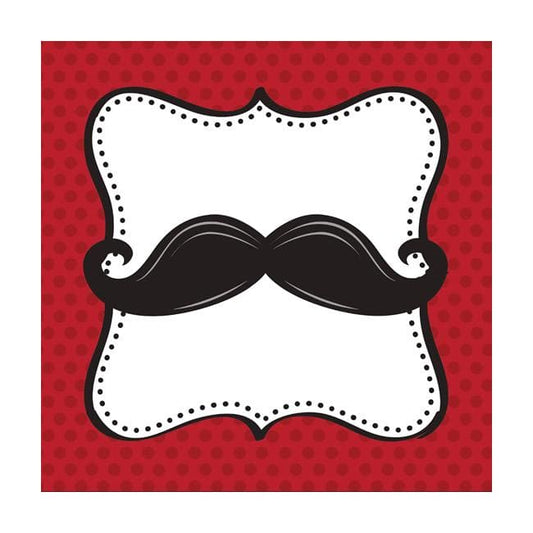 Mustache Madness 3-ply Beverage Napkins